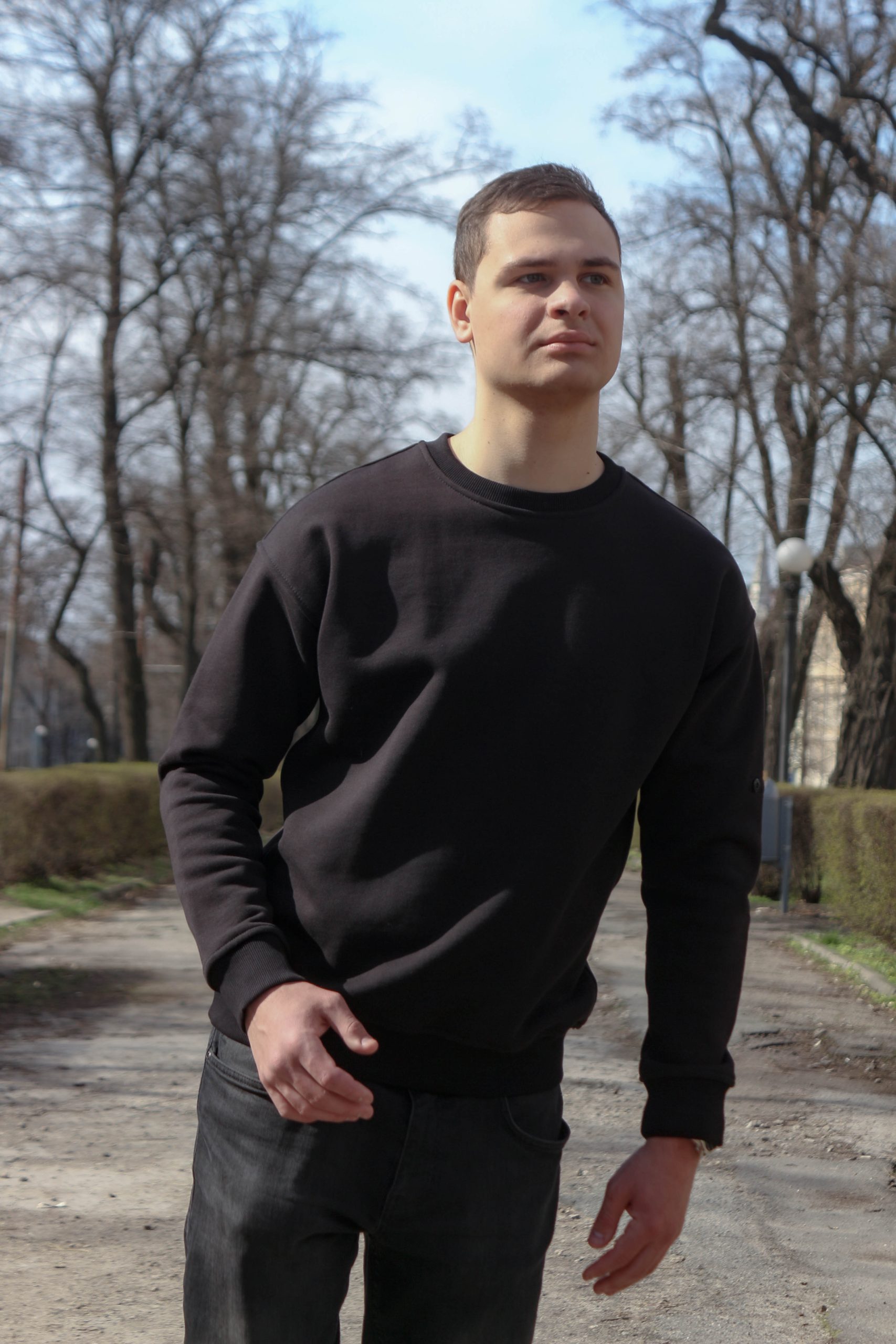 Світшот чоловічий чорний - Зображення 4